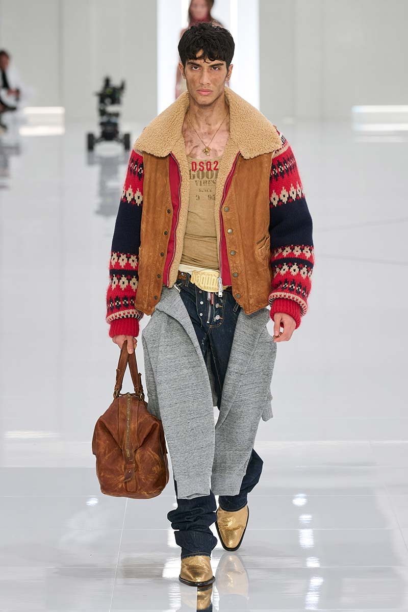 Tendenze capelli uomo autunno inverno 2024 2025. Photo courtesy of Dsquared2