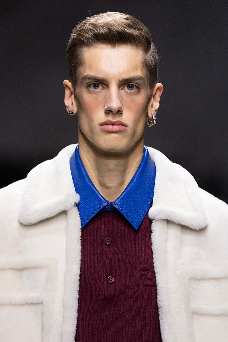 Tendenze capelli uomo autunno inverno 2024 2025. Photo courtesy of Fendi